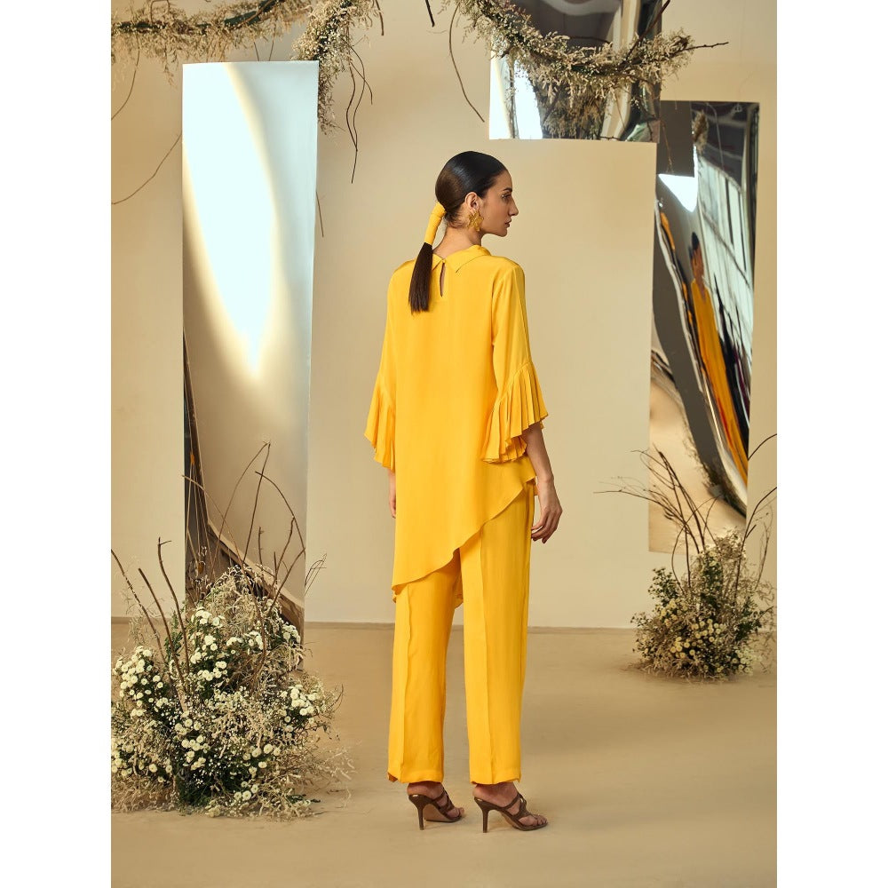 ORIGANI Yellow Sunflower Dream Co-Ord (Set of 2)