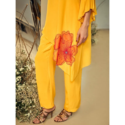 ORIGANI Yellow Sunflower Dream Co-Ord (Set of 2)