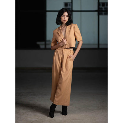 ORIGANI Brown Desert Dune Co-Ord (Set of 2)