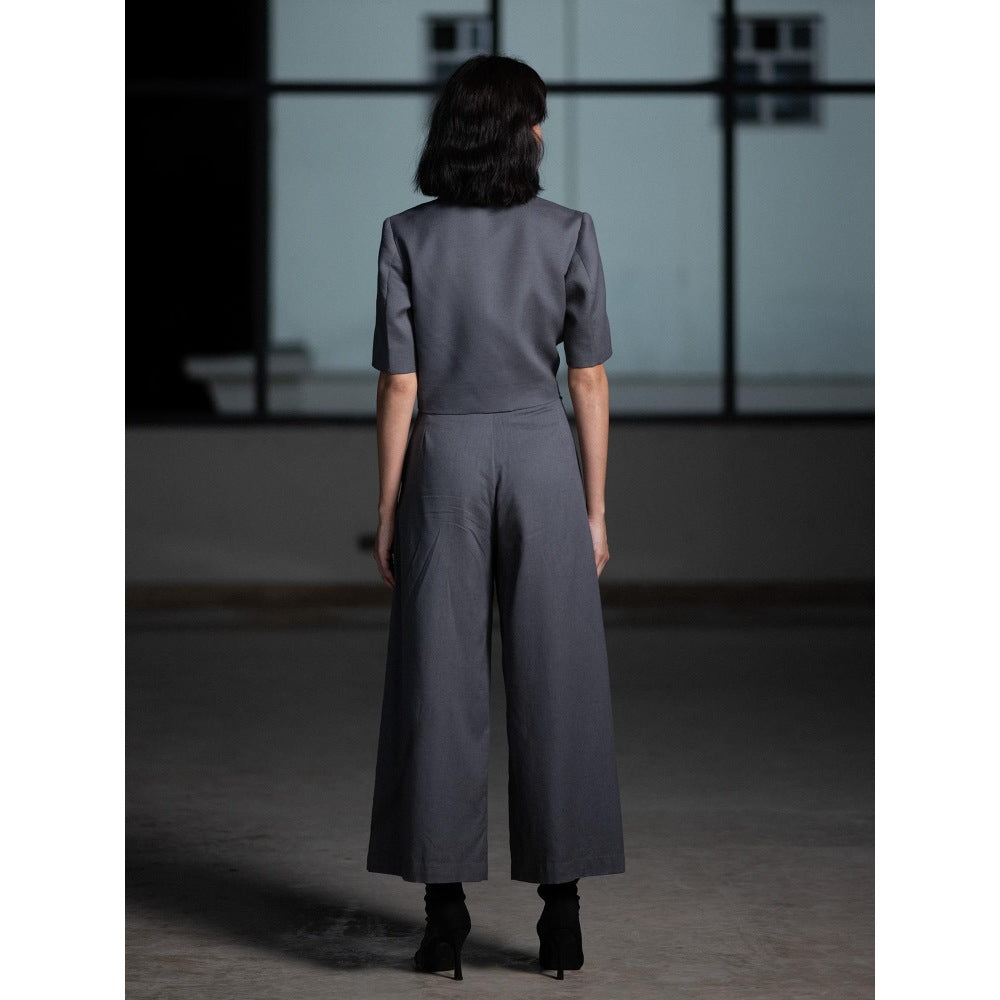 ORIGANI Grey Earthen Slate Co-Ord (Set of 2)