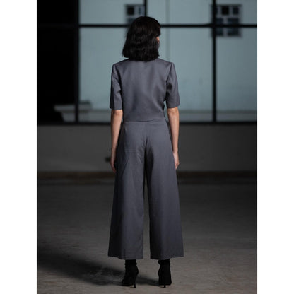 ORIGANI Grey Earthen Slate Co-Ord (Set of 2)