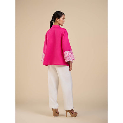 ORIGANI Pink Petal Garden Shirt