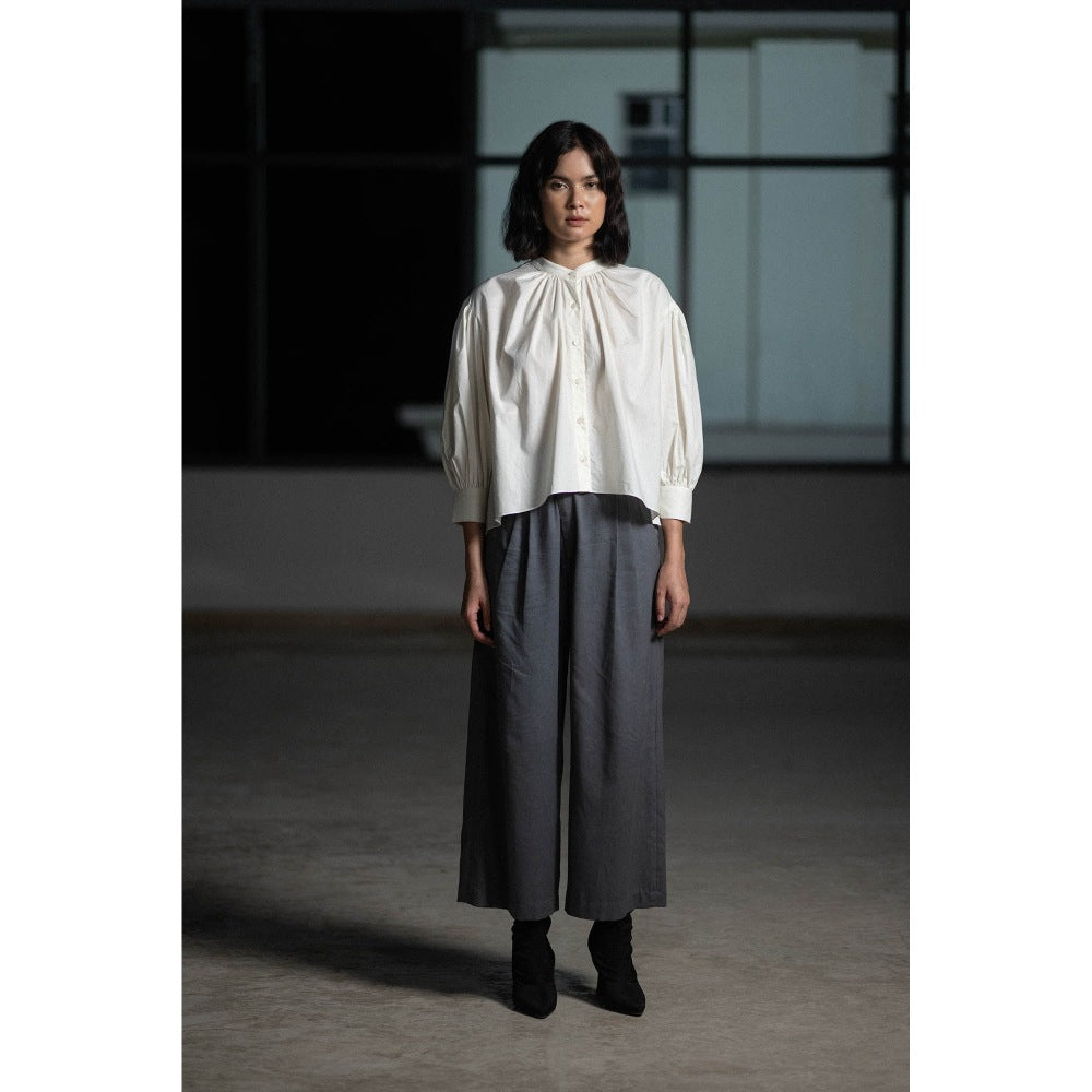 ORIGANI White Meadow Solid Shirt