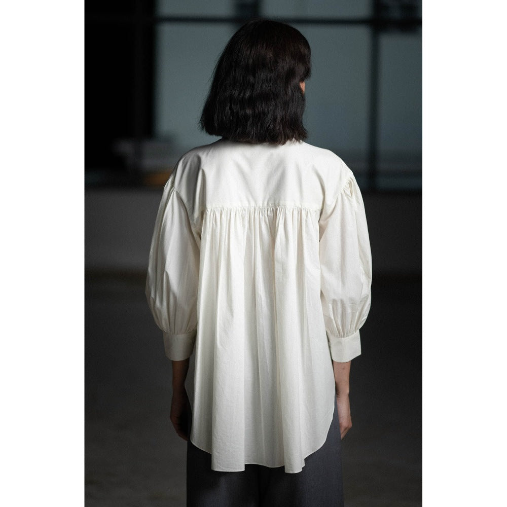 ORIGANI White Meadow Solid Shirt