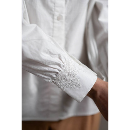 ORIGANI White Sand Embroidered Shirt