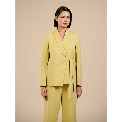 ORIGANI Yellow Jade Knot Blazer