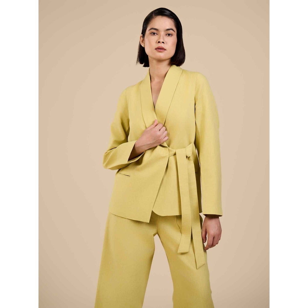 ORIGANI Yellow Jade Knot Blazer