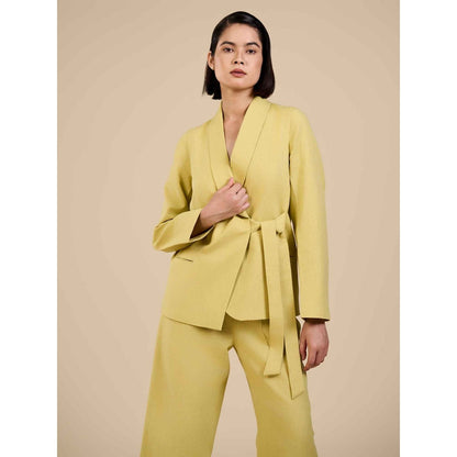 ORIGANI Yellow Jade Knot Blazer