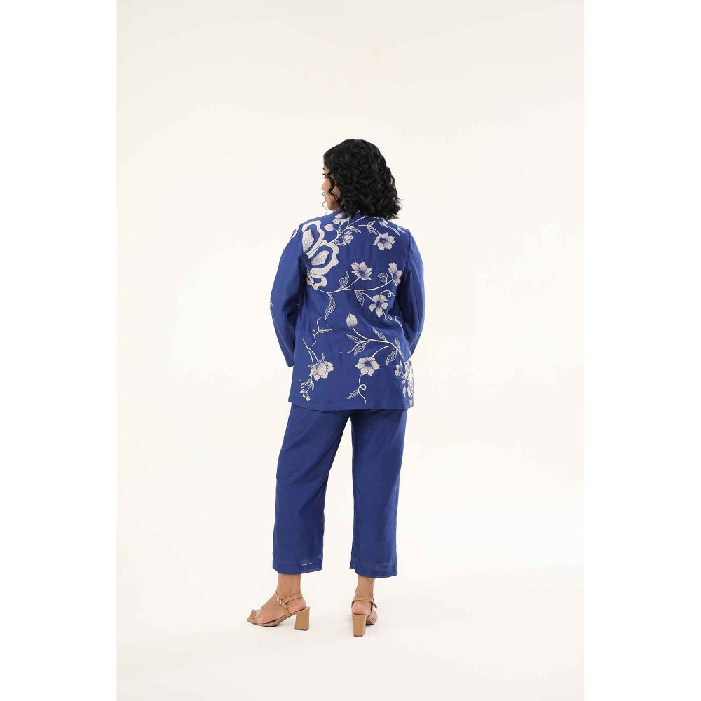 ORIGANI Blue Petunia Petal Overlay Jacket