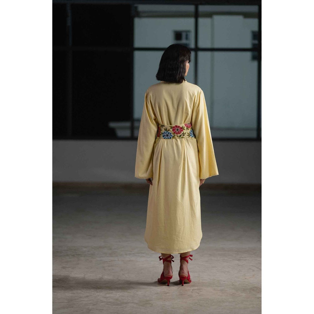 ORIGANI Yellow Mellow Mini Dress with Belt (Set of 2)