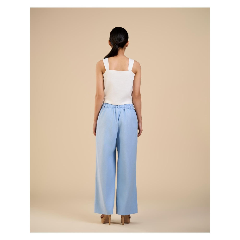 ORIGANI White Linen Dewdrop Top