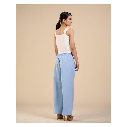 ORIGANI White Linen Dewdrop Top