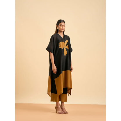 ORIGANI Black Fusion Suit Kurta with Pant and Inner (Set of 3)