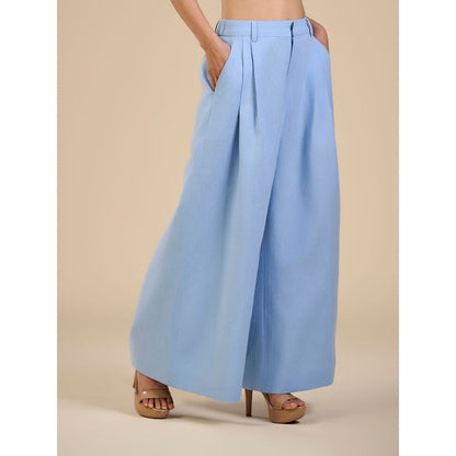 ORIGANI Blue Rose Flared Trouser