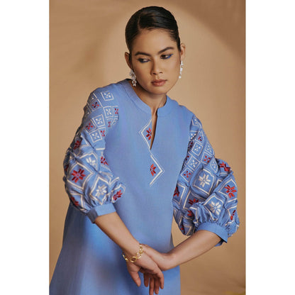 ORIGANI Blue Rainforest Dress