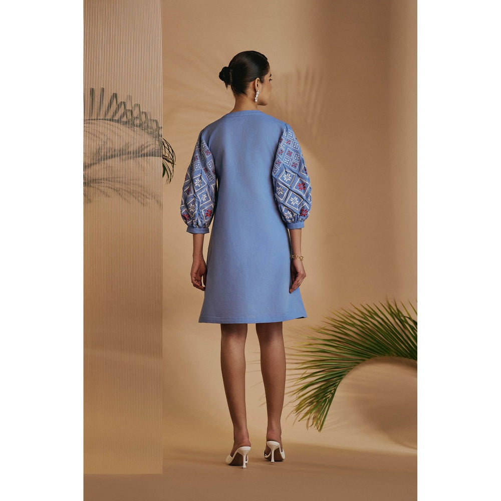 ORIGANI Blue Rainforest Dress