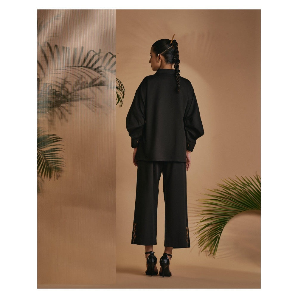 ORIGANI Black Deer In Bloom Pant