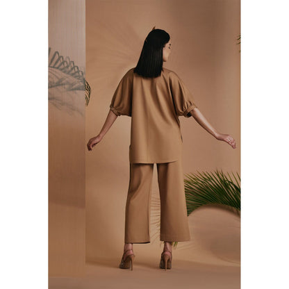 ORIGANI Brown Embroidered Tunic