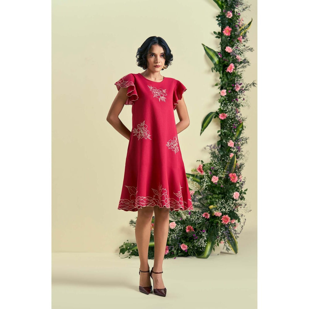 ORIGANI Red Serene Dress