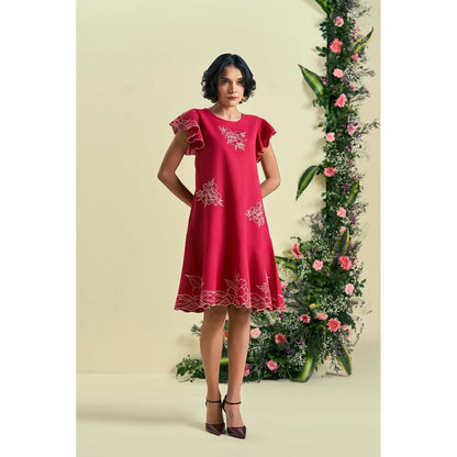 ORIGANI Red Serene Dress