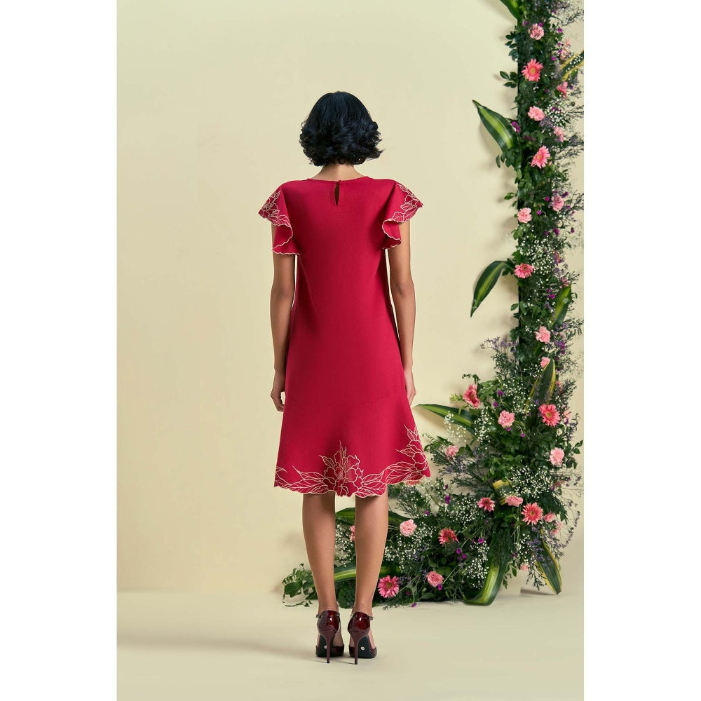ORIGANI Red Serene Dress