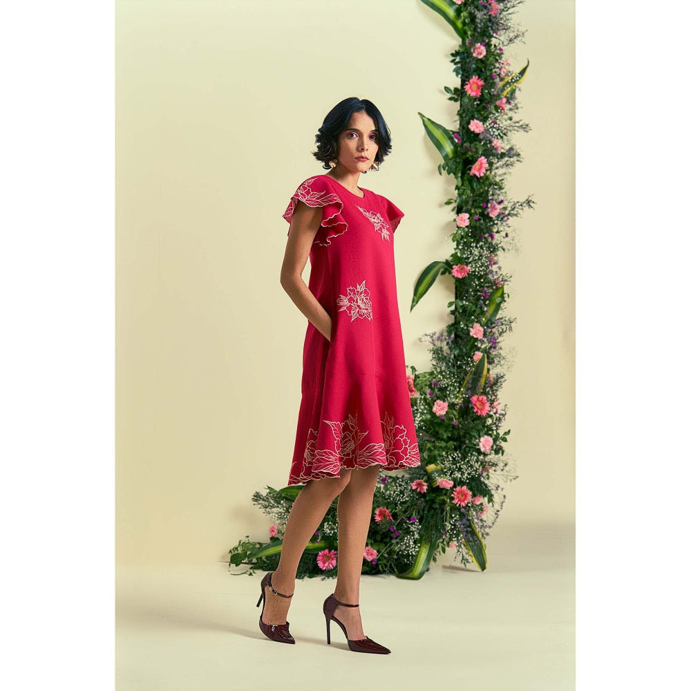 ORIGANI Red Serene Dress