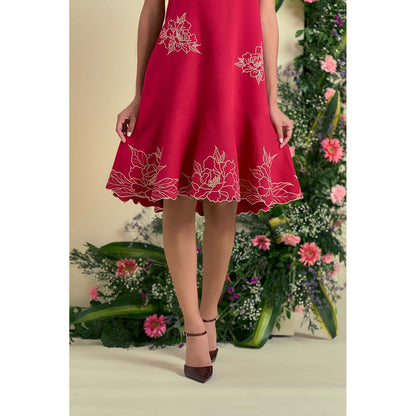 ORIGANI Red Serene Dress