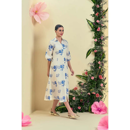 ORIGANI Off White Diora Midi Dress (Set of 2)