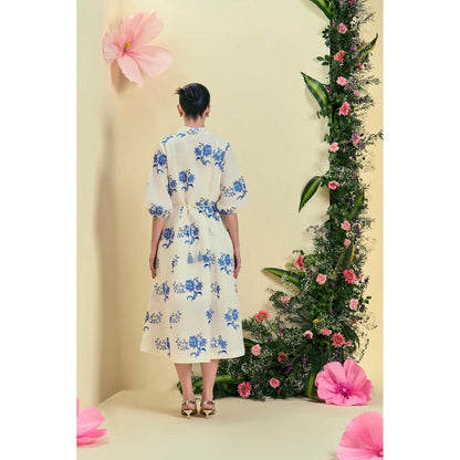 ORIGANI Off White Diora Midi Dress (Set of 2)