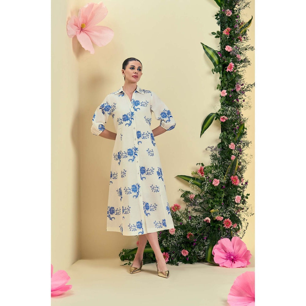 ORIGANI Off White Diora Midi Dress (Set of 2)