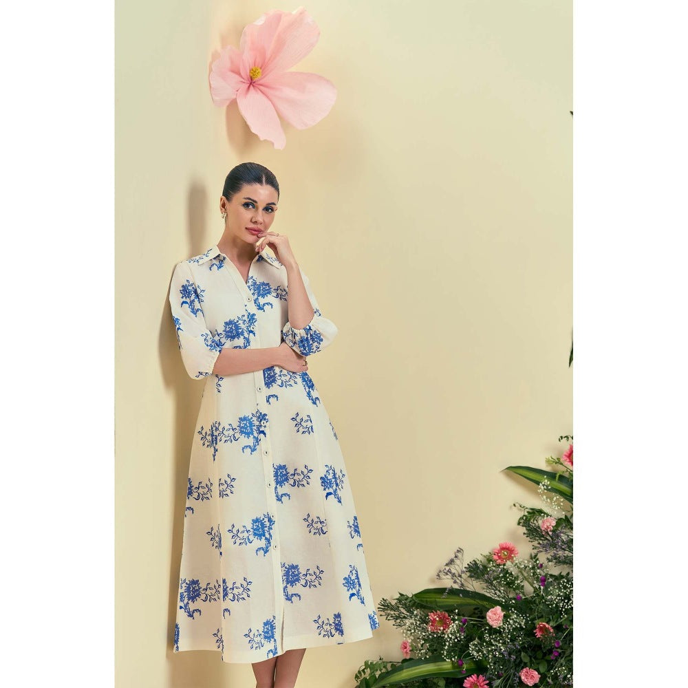 ORIGANI Off White Diora Midi Dress (Set of 2)