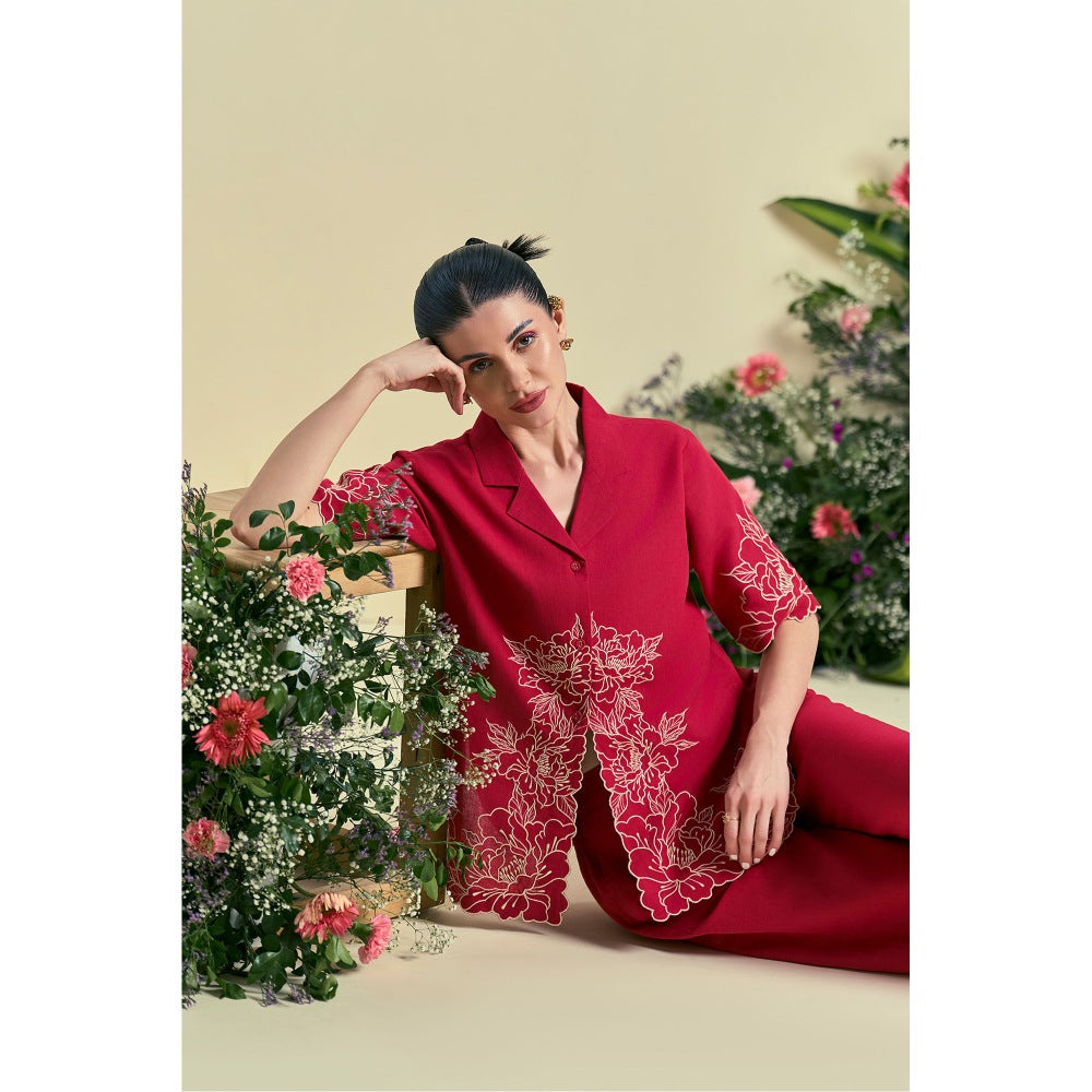 ORIGANI Red Amara Shirt