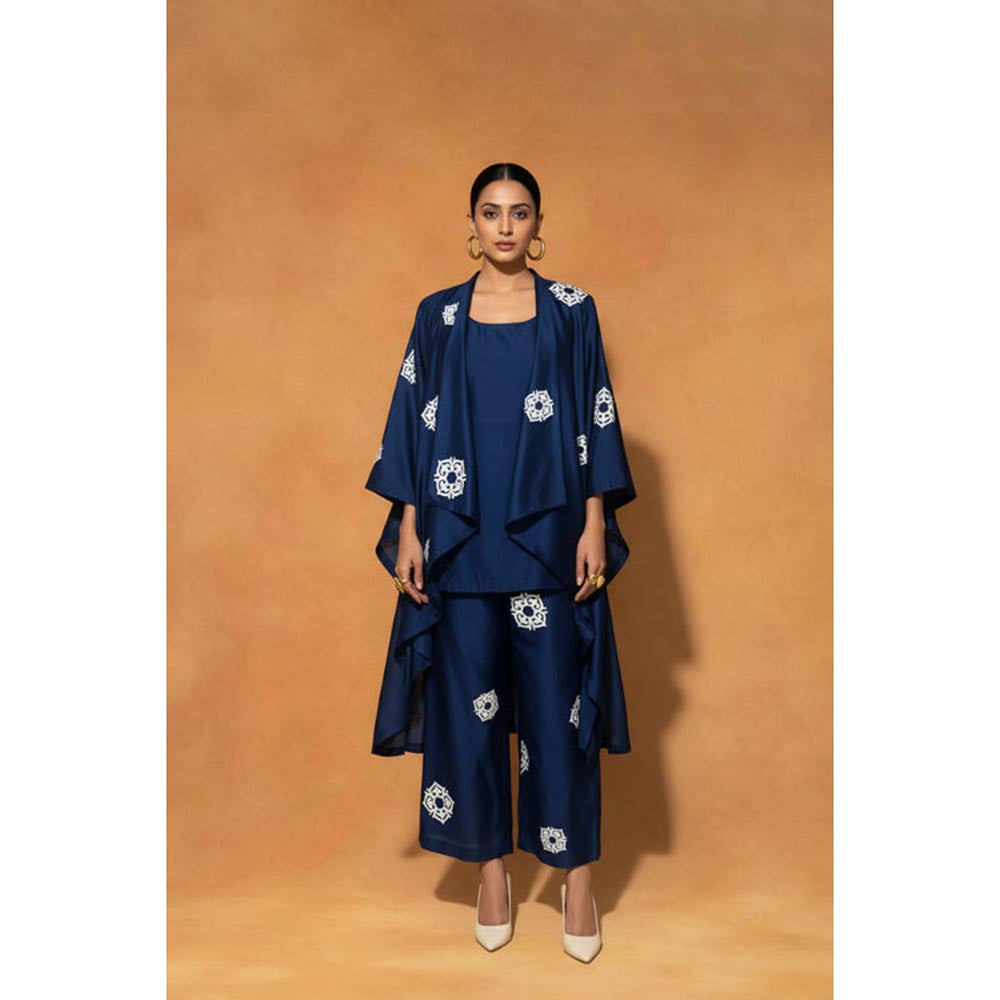 ORIGANI Blue Celestial Top with Pant and Jacket