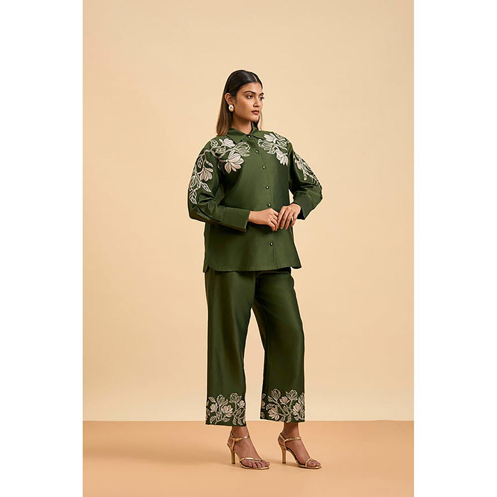 ORIGANI Olive Grove Green Shirt