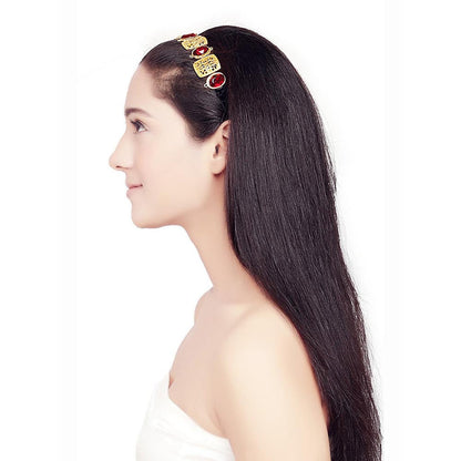 ORNAMAAS Red Ruby Rock Hair Band