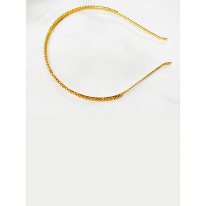 ORNAMAAS 22K Gold Plated Chain Hair Band