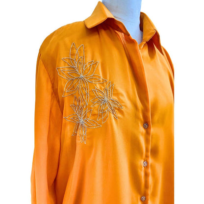 ORNAMAAS Tan Orange Sona Phool Shirt