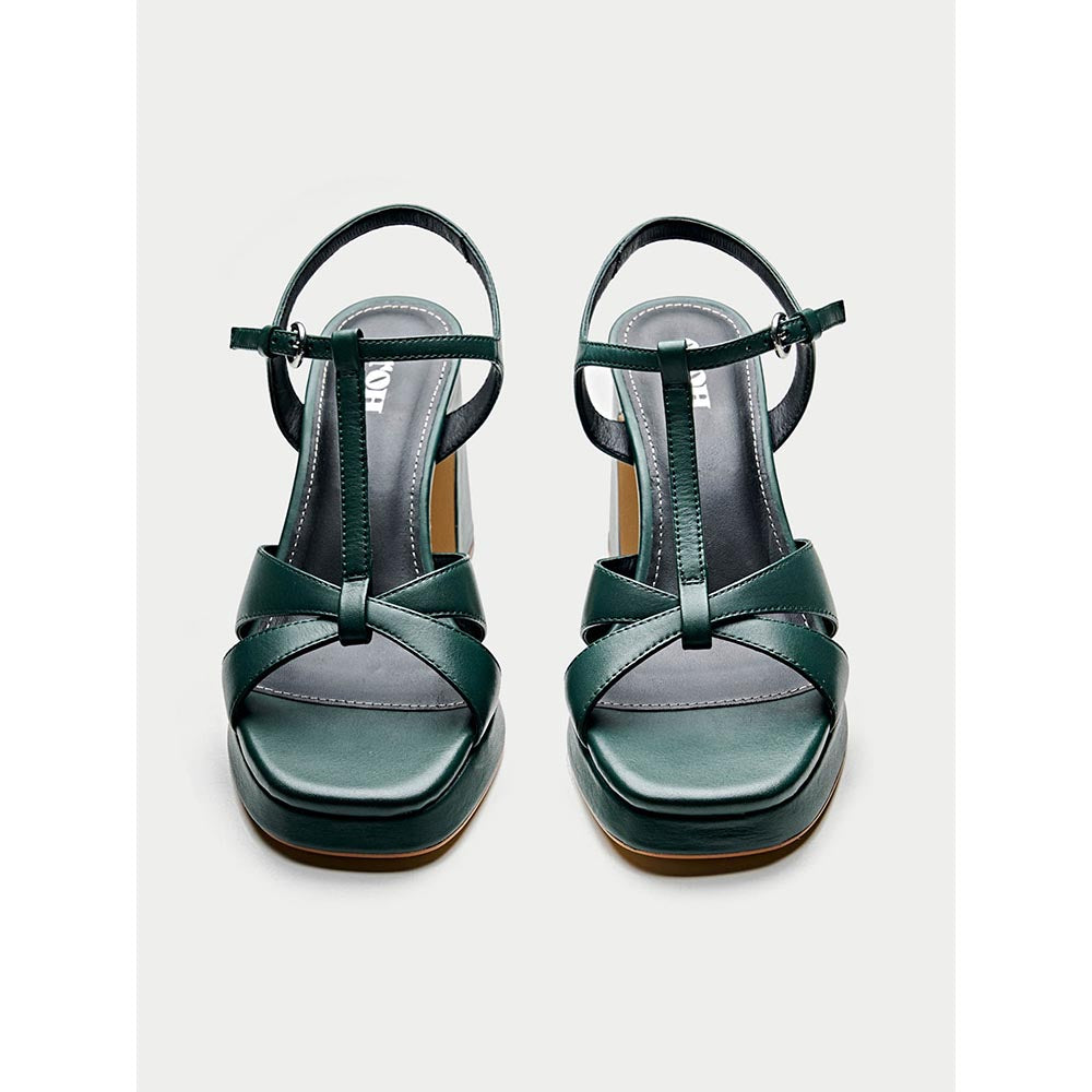 Oroh Green Imperia Heel Sandals