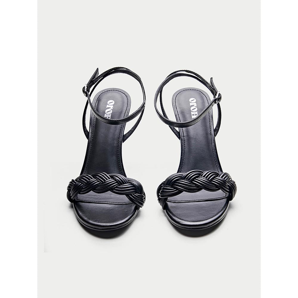 Oroh Black Tarquinia Heel Sandals