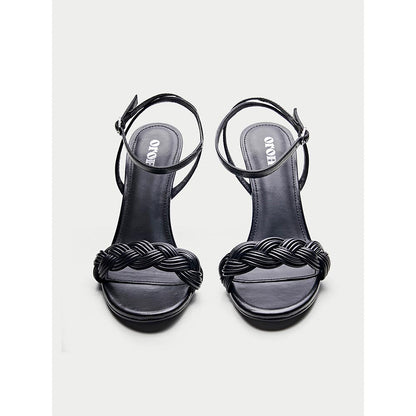 Oroh Black Tarquinia Heel Sandals