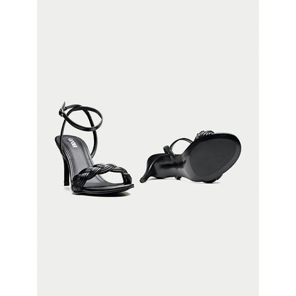 Oroh Black Tarquinia Heel Sandals