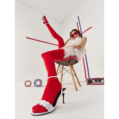Oroh Silver Tarquinia Heel Sandals