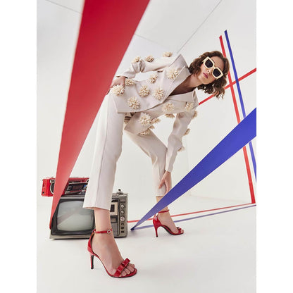 Oroh Red Porto Heel Sandals