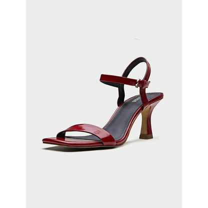 Oroh Maroon Aosta Heel Sandals