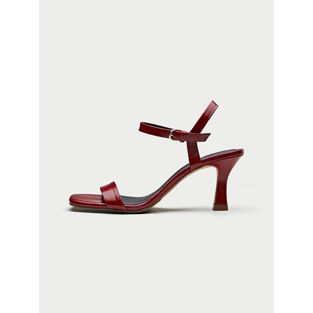 Oroh Maroon Aosta Heel Sandals