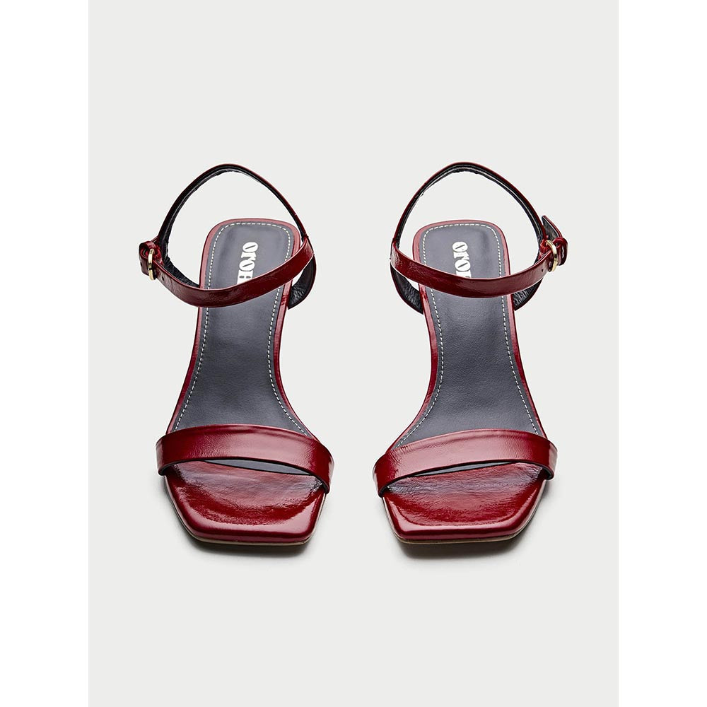 Oroh Maroon Aosta Heel Sandals
