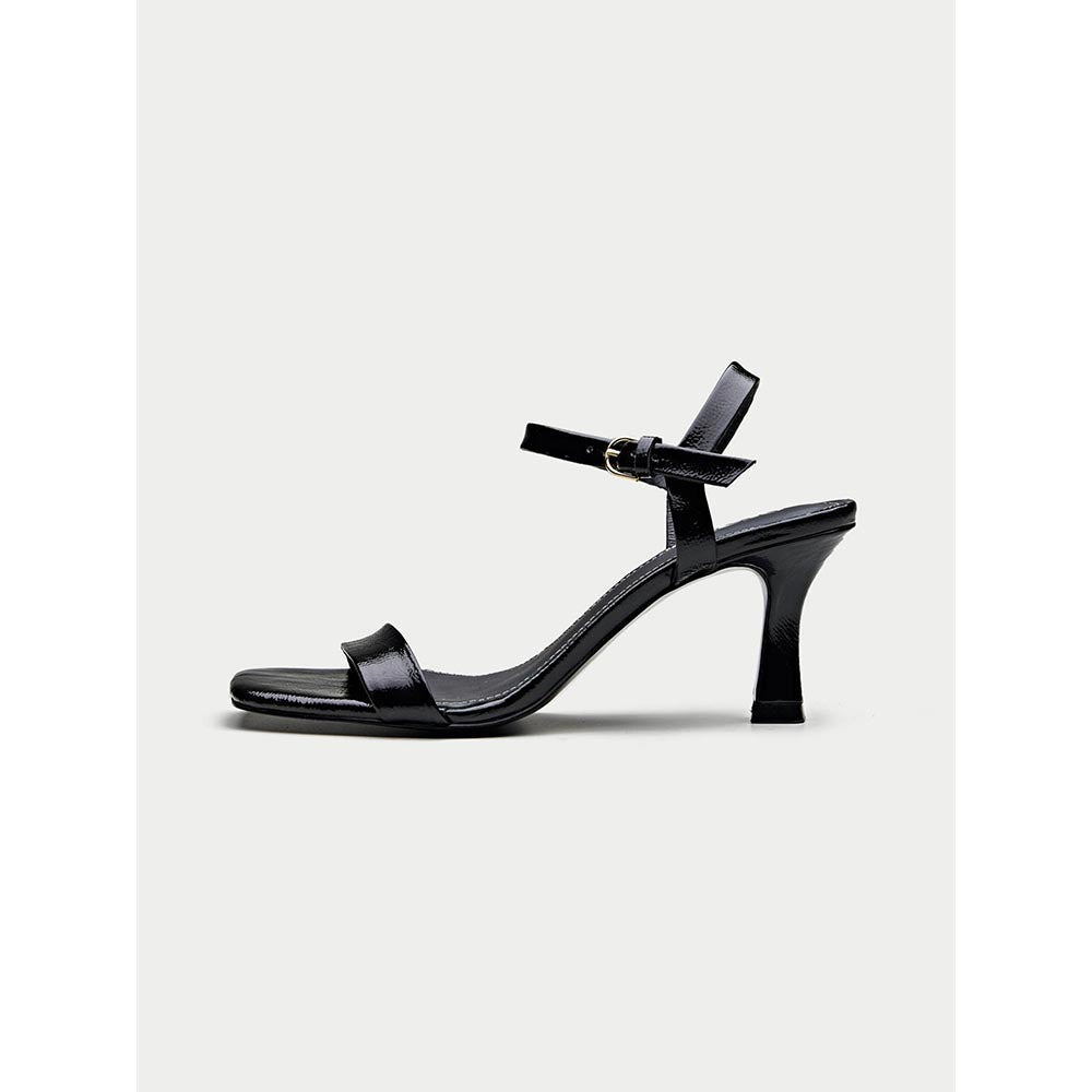 Oroh Black Aosta Heel Sandals