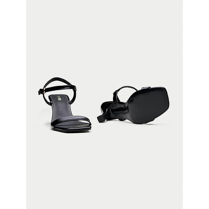 Oroh Black Aosta Heel Sandals