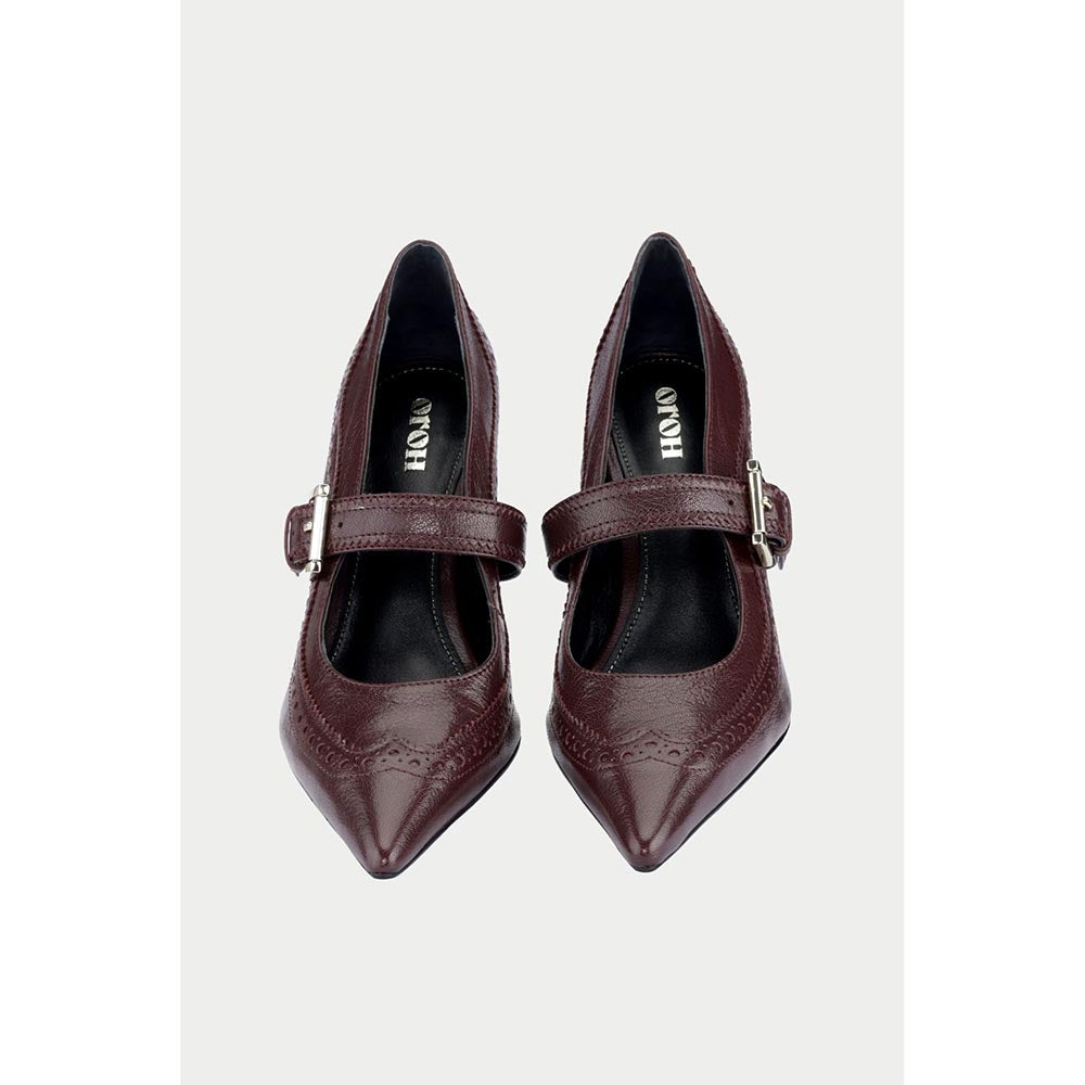 Oroh Ceuta Maroon Pump Heels
