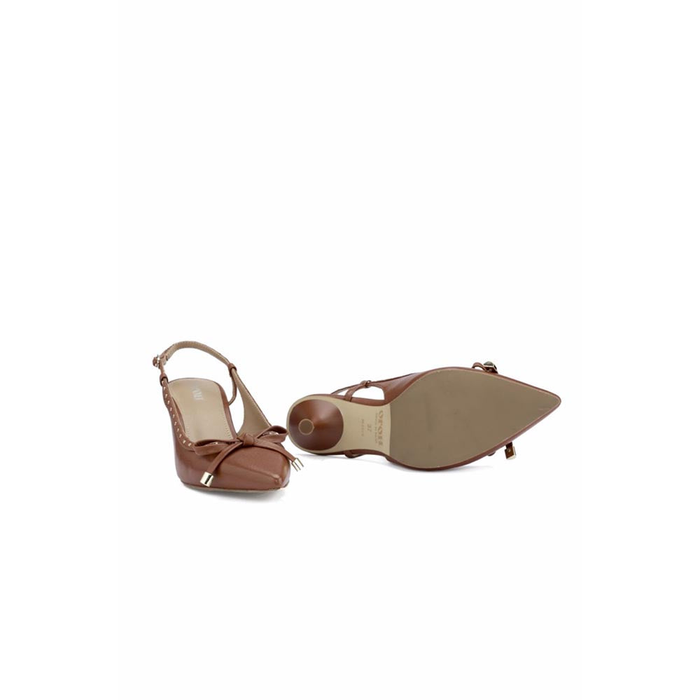 Oroh Venice Tan Mules Heels